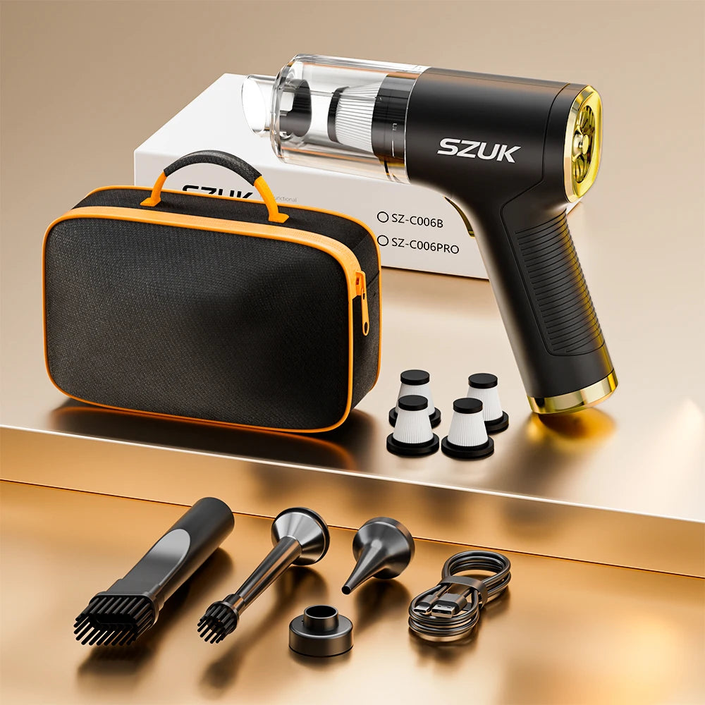 Aspirador Portátil SZUK 780000PA - Para Carro e Casa, Função de Sopro e Aspiração Aspirador Portátil SZUK 780000PA - Para Carro e Casa, Função de Sopro e Aspiração